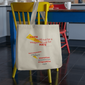 Large "Faith not Hate" Tote