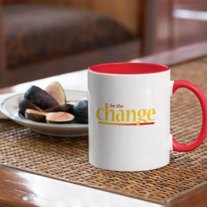 "Be the Change" Mug with Color Inside