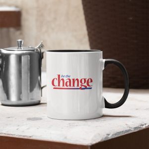 "Be the Change" Mug with Color Inside